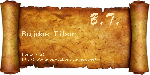 Bujdos Tibor névjegykártya